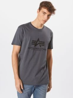 Alpha Industries T-shirts T-Shirt Homme Gris Foncé -F4NT4STIC Soldes e70852f6eec0bcd63ffef8921a1b86fd