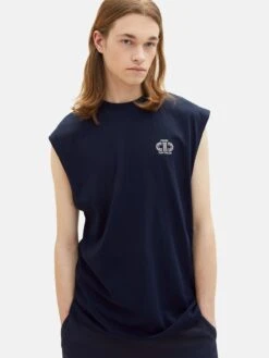 TOM TAILOR Denim Débardeurs T-Shirt Homme Bleu Marine -F4NT4STIC Soldes ea76b3bf7594af7c28245a1b0a132534