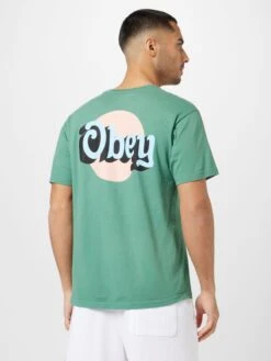 OBEY T-shirts T-Shirt Homme Vert Gazon -F4NT4STIC Soldes ebc4c4bd695affeb2092890a8380eb96