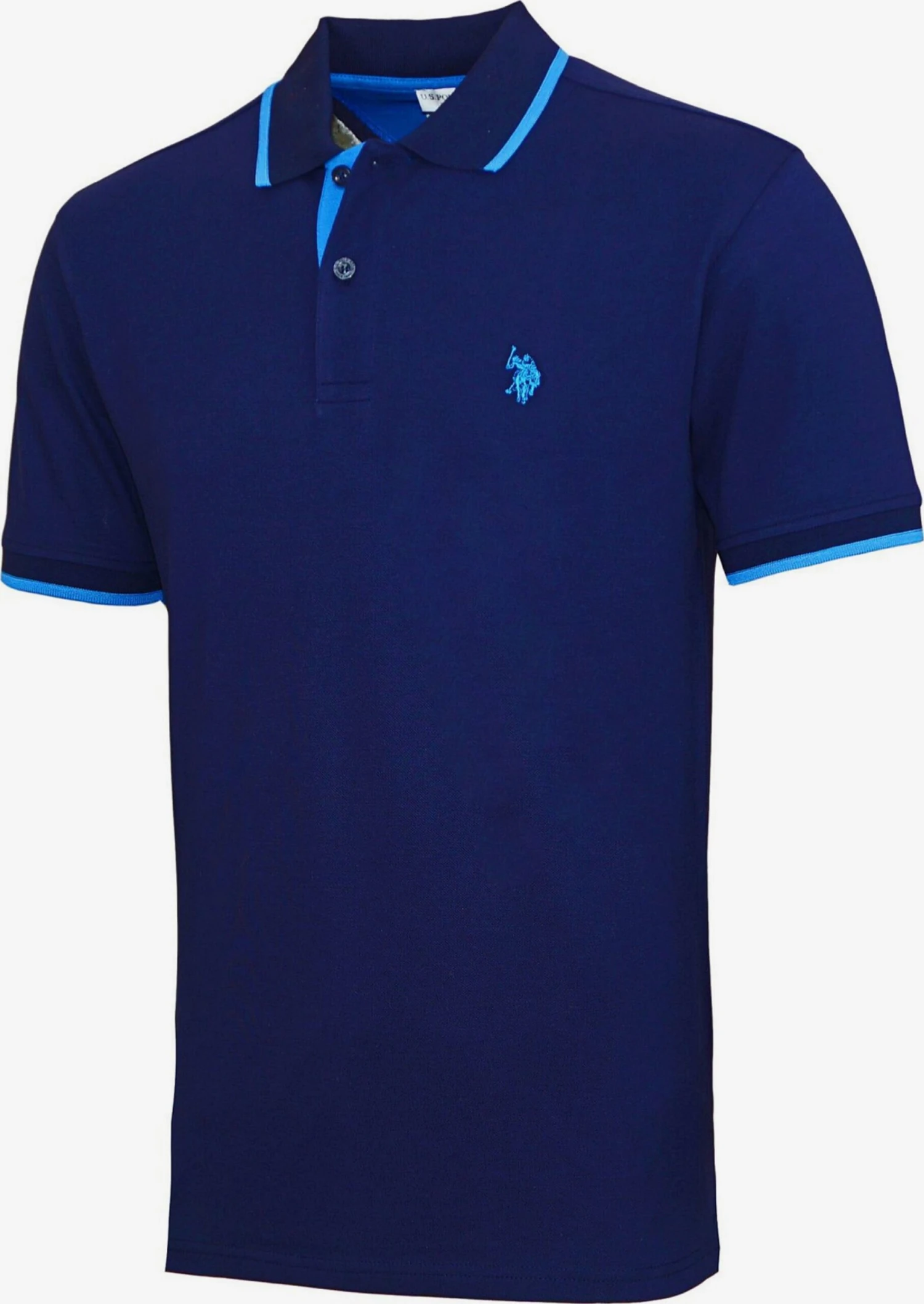 U.S. Polo Assn. Polos T-Shirt Homme Bleu / Bleu Foncé 5 U.S. Polo Assn. Polos T-Shirt Homme Bleu / Bleu Foncé – Image 3